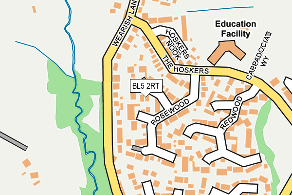 BL5 2RT map - OS OpenMap – Local (Ordnance Survey)