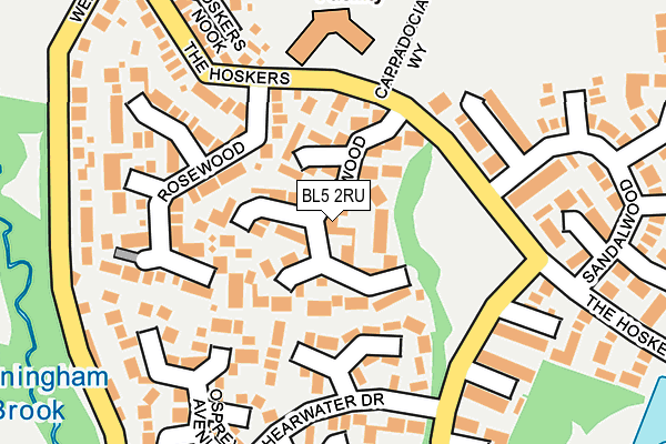 BL5 2RU map - OS OpenMap – Local (Ordnance Survey)