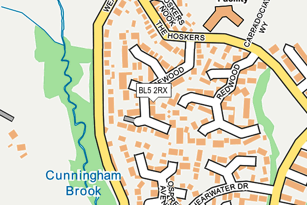 BL5 2RX map - OS OpenMap – Local (Ordnance Survey)