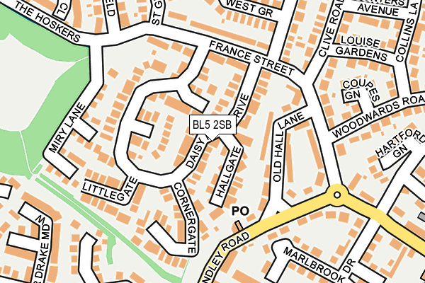 BL5 2SB map - OS OpenMap – Local (Ordnance Survey)