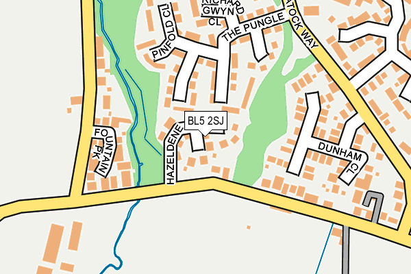 BL5 2SJ map - OS OpenMap – Local (Ordnance Survey)