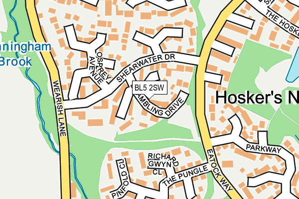 BL5 2SW map - OS OpenMap – Local (Ordnance Survey)