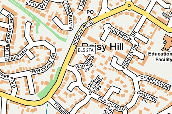 BL5 2TA map - OS OpenMap – Local (Ordnance Survey)