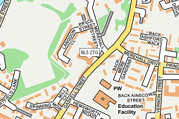 BL5 2TG map - OS OpenMap – Local (Ordnance Survey)