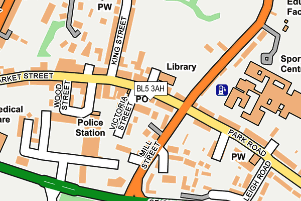 BL5 3AH map - OS OpenMap – Local (Ordnance Survey)