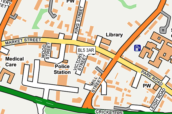 BL5 3AR map - OS OpenMap – Local (Ordnance Survey)