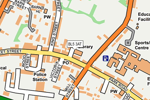 BL5 3AT map - OS OpenMap – Local (Ordnance Survey)