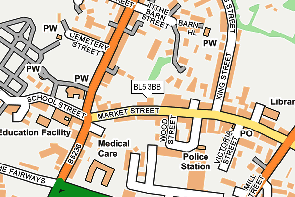 BL5 3BB map - OS OpenMap – Local (Ordnance Survey)