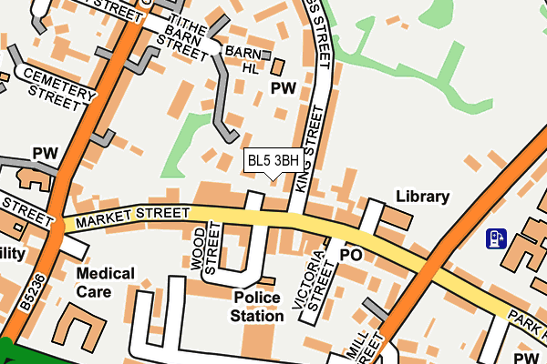 BL5 3BH map - OS OpenMap – Local (Ordnance Survey)