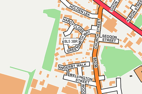 BL5 3BR map - OS OpenMap – Local (Ordnance Survey)