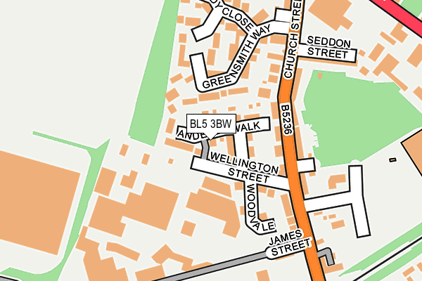 BL5 3BW map - OS OpenMap – Local (Ordnance Survey)