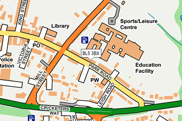 BL5 3BX map - OS OpenMap – Local (Ordnance Survey)