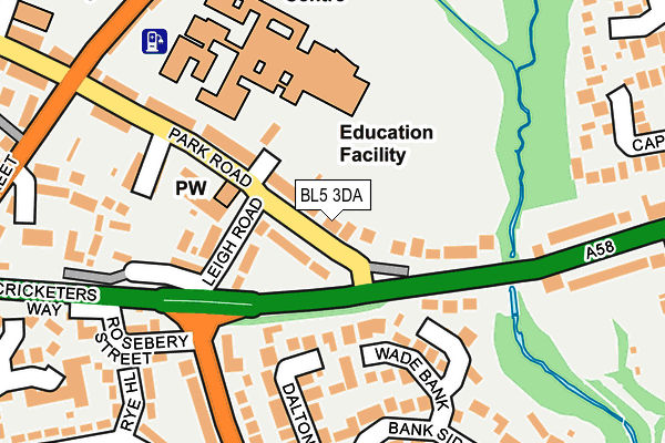 BL5 3DA map - OS OpenMap – Local (Ordnance Survey)