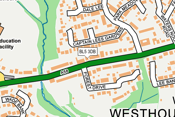 BL5 3DB map - OS OpenMap – Local (Ordnance Survey)