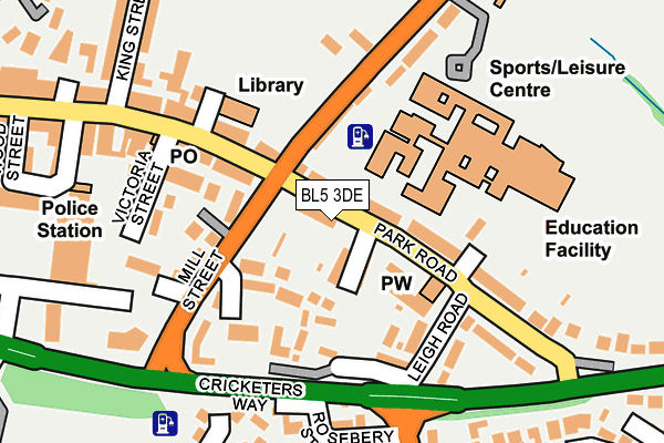 BL5 3DE map - OS OpenMap – Local (Ordnance Survey)