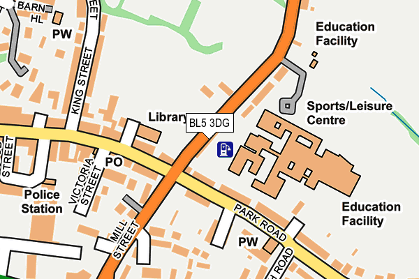 BL5 3DG map - OS OpenMap – Local (Ordnance Survey)