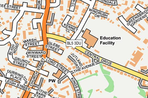 BL5 3DU map - OS OpenMap – Local (Ordnance Survey)