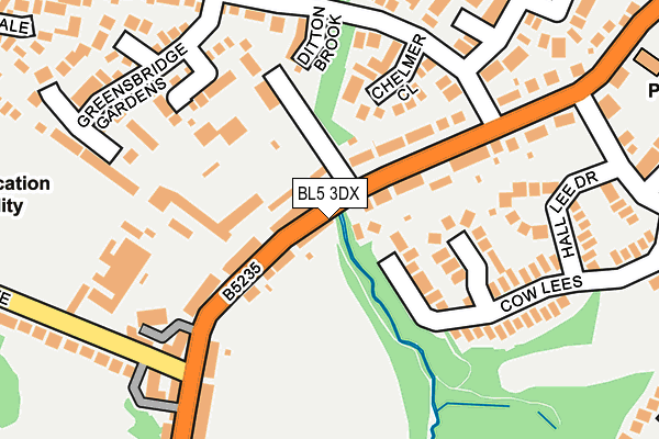 BL5 3DX map - OS OpenMap – Local (Ordnance Survey)