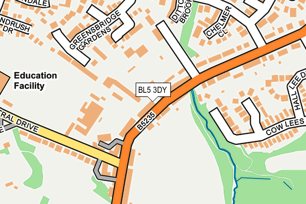 BL5 3DY map - OS OpenMap – Local (Ordnance Survey)