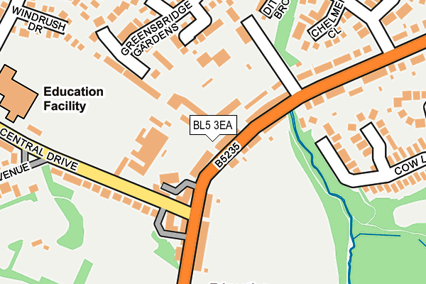 BL5 3EA map - OS OpenMap – Local (Ordnance Survey)