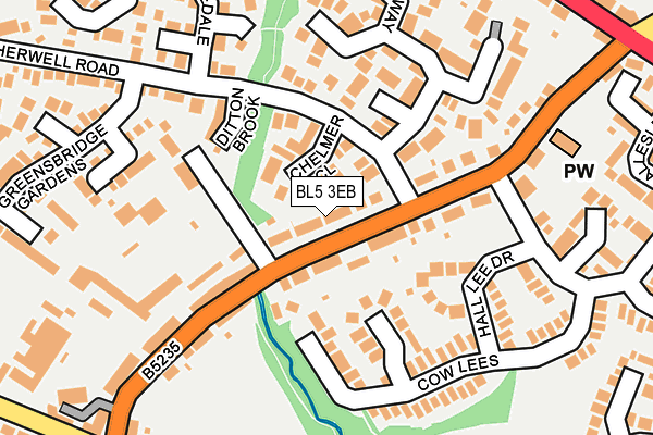 BL5 3EB map - OS OpenMap – Local (Ordnance Survey)
