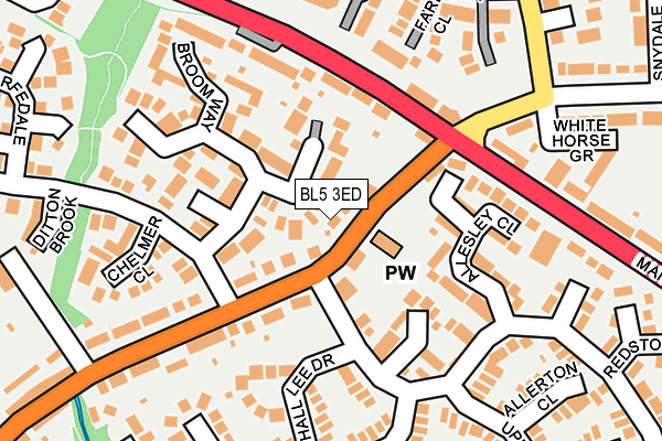 BL5 3ED map - OS OpenMap – Local (Ordnance Survey)