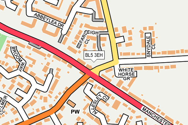 BL5 3EH map - OS OpenMap – Local (Ordnance Survey)