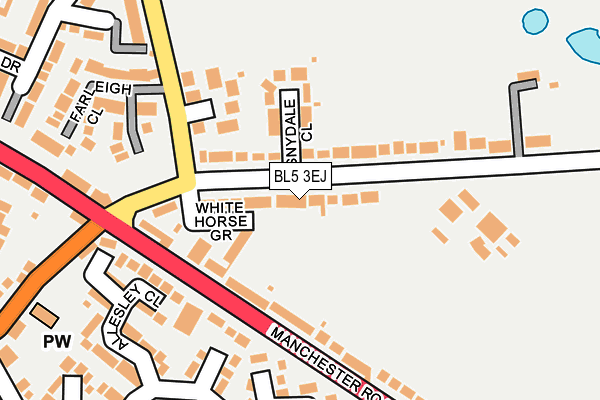 BL5 3EJ map - OS OpenMap – Local (Ordnance Survey)