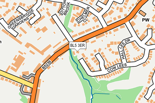BL5 3ER map - OS OpenMap – Local (Ordnance Survey)