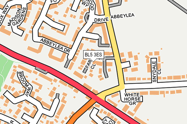 BL5 3ES map - OS OpenMap – Local (Ordnance Survey)