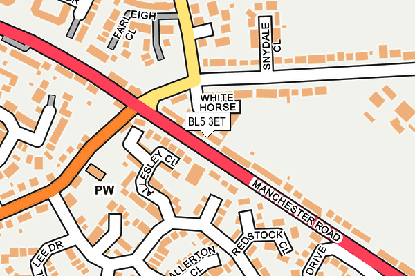 BL5 3ET map - OS OpenMap – Local (Ordnance Survey)