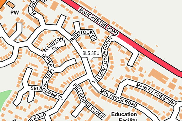 BL5 3EU map - OS OpenMap – Local (Ordnance Survey)