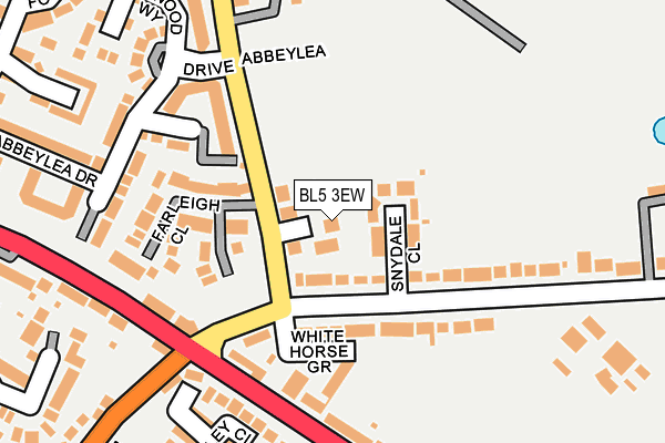 BL5 3EW map - OS OpenMap – Local (Ordnance Survey)