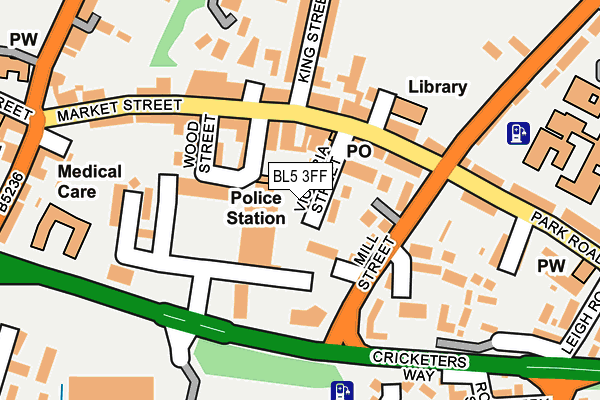 BL5 3FF map - OS OpenMap – Local (Ordnance Survey)