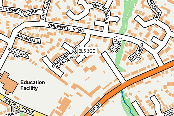 BL5 3GE map - OS OpenMap – Local (Ordnance Survey)