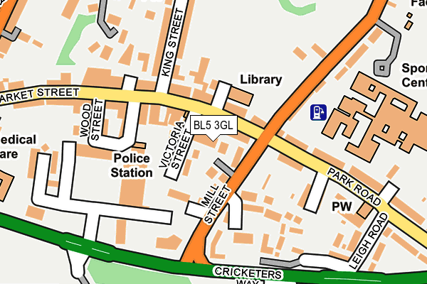 BL5 3GL map - OS OpenMap – Local (Ordnance Survey)