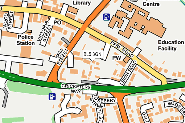 BL5 3GN map - OS OpenMap – Local (Ordnance Survey)