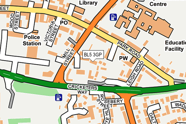 BL5 3GP map - OS OpenMap – Local (Ordnance Survey)