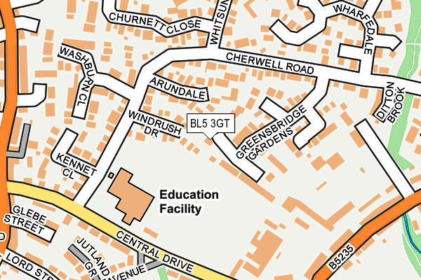 BL5 3GT map - OS OpenMap – Local (Ordnance Survey)