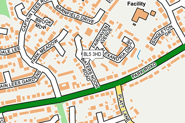 BL5 3HD map - OS OpenMap – Local (Ordnance Survey)