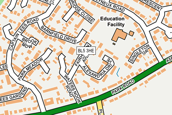 BL5 3HE map - OS OpenMap – Local (Ordnance Survey)