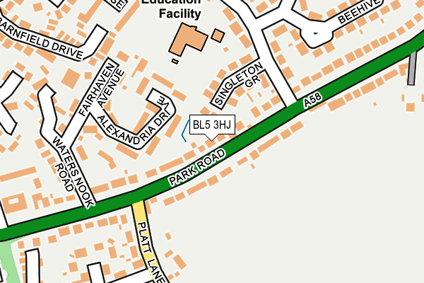 BL5 3HJ map - OS OpenMap – Local (Ordnance Survey)