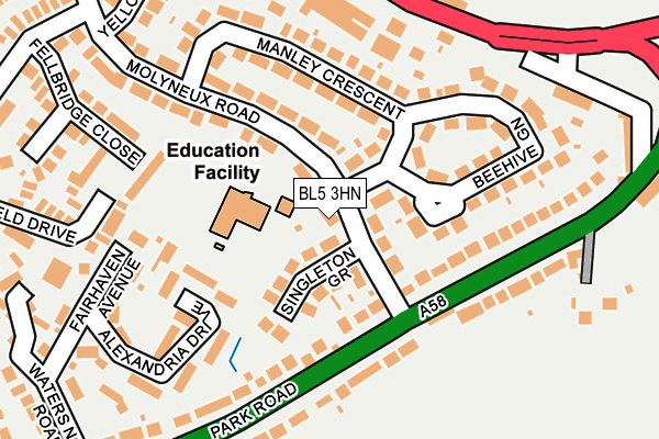 BL5 3HN map - OS OpenMap – Local (Ordnance Survey)