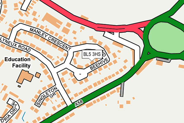 BL5 3HS map - OS OpenMap – Local (Ordnance Survey)