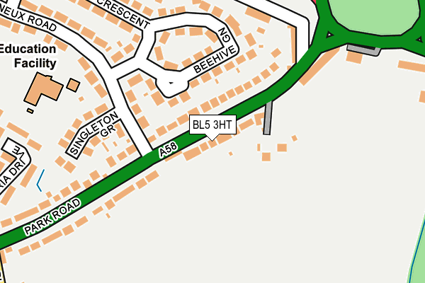 BL5 3HT map - OS OpenMap – Local (Ordnance Survey)