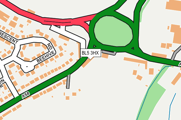 BL5 3HX map - OS OpenMap – Local (Ordnance Survey)