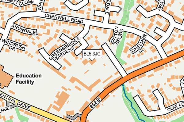 BL5 3JG map - OS OpenMap – Local (Ordnance Survey)