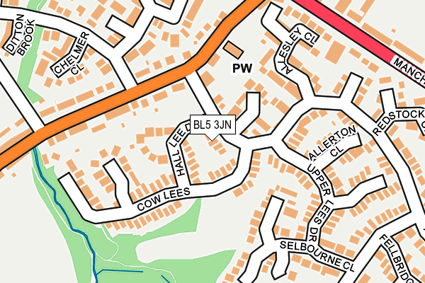 BL5 3JN map - OS OpenMap – Local (Ordnance Survey)