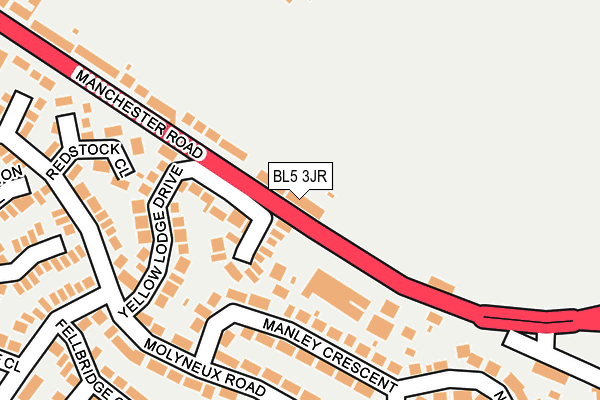 BL5 3JR map - OS OpenMap – Local (Ordnance Survey)