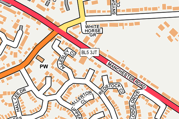 BL5 3JT map - OS OpenMap – Local (Ordnance Survey)